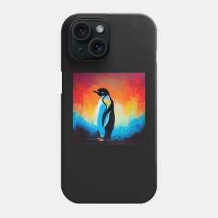 Colourful Penguin Oil Painting Phone Case