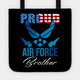 Proud Air Force Brother American Flag Tote