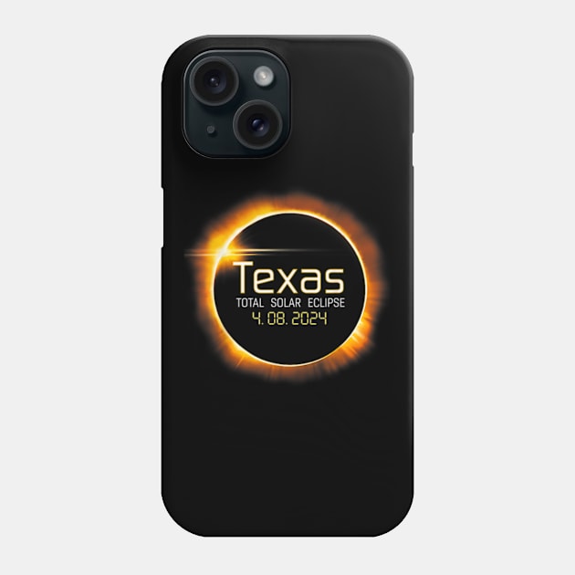 2024 Solar Eclipse Texas USA Phone Case by Sea Planet With Fish