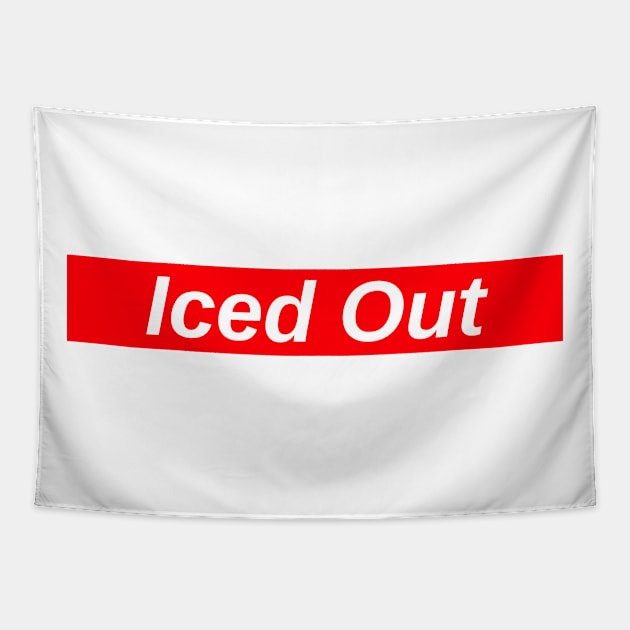 Iced Out // Red Box Logo Tapestry by FlexxxApparel