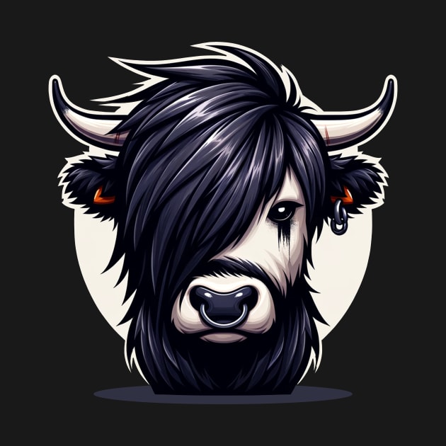 Emo Highland Cow by dystopic