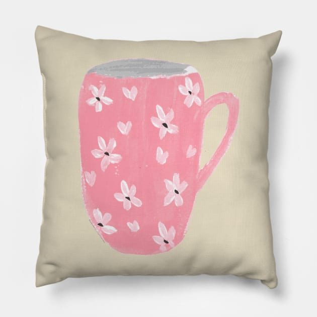 Pink mug Pillow by ThaisMelo