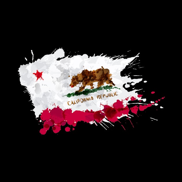 California Flag Splatter by westcub86