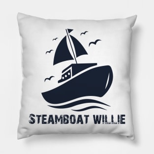 Vintage Magic: Steamboat Willie Tribute Pillow