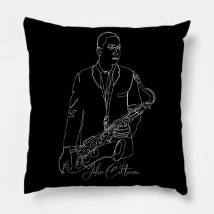 Coltrane's jazz line art (bright line) Pillow