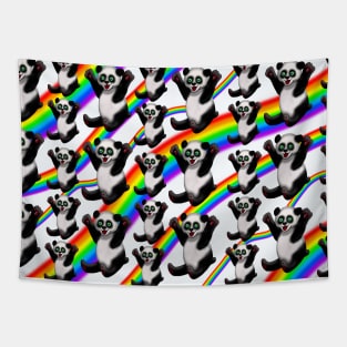 Pick me up panda rainbow hugs Tapestry