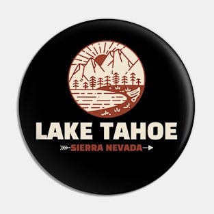 Retro Lake Tahoe Pin