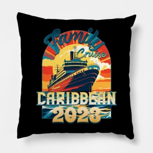 Family Cruise Caribbean 2023 Pillow