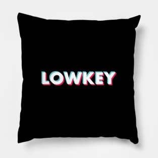 LowKey Glitch White Pillow