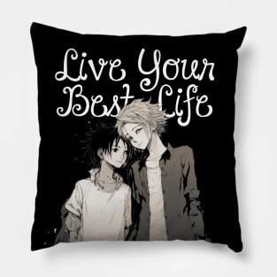 Embracing Love: Celebrating Pride Month and Living Your Best Life on a Dark Background Pillow