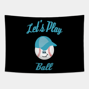 Let's Play Ball (Blue) Tapestry