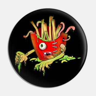 Cute Foodie Fries Zombie Pin