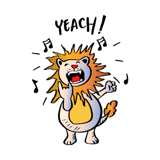 Cute lion singing T-Shirt