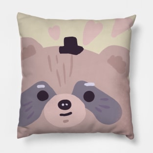 Raccoon face Pillow