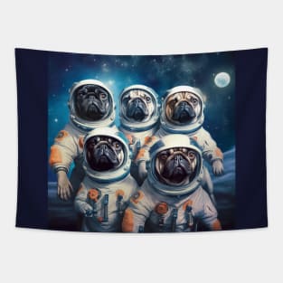 Dogs Astronauts Tapestry