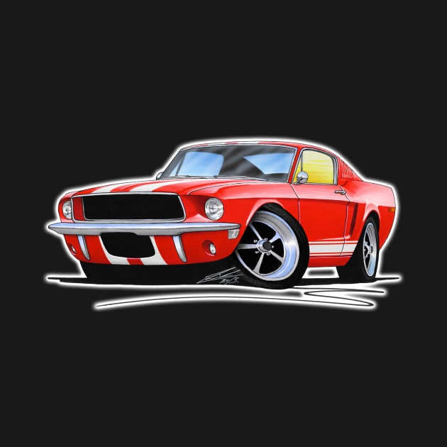 Ford Mustang (67) Red (Stripes) by y30man5