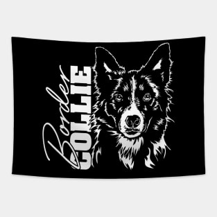 Border Collie dog lover portrait Tapestry