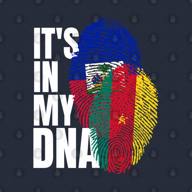 Haitian And Cameroon Mix DNA Heritage Flag Gift by Just Rep It!!