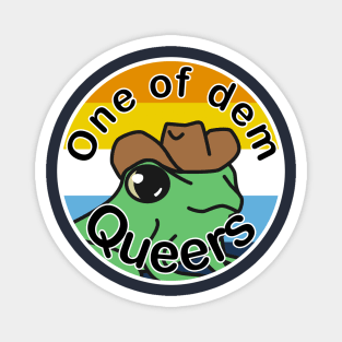 Pride Frog with a cowboy hat- Aroace Magnet