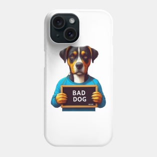 Illustrated Rottweiler Bad Dog Mugshot Phone Case