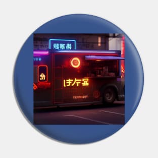 Cyberpunk Tokyo Ramen Food Truck Pin
