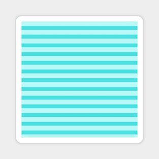 Teal Stripes - Two-Toned Magnet