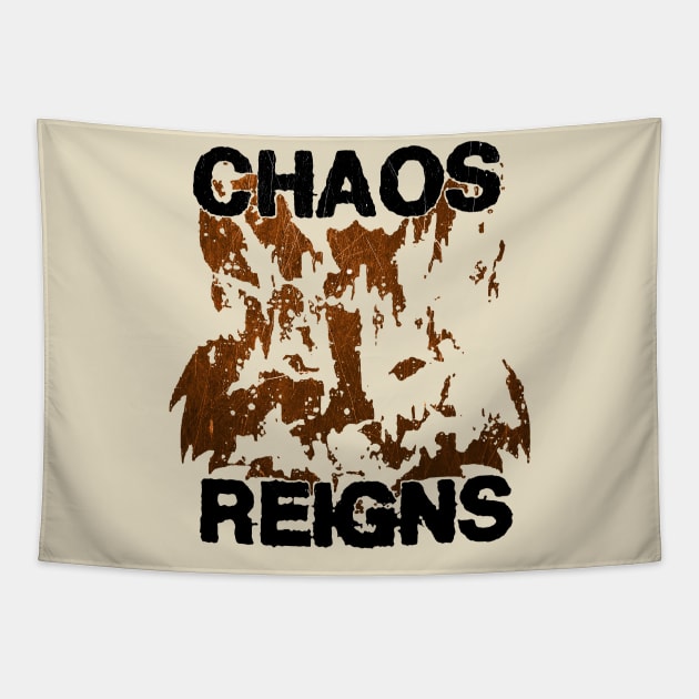 chaos reigns vintage Tapestry by red glitch line 