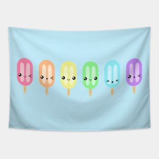 Kawaii Pastel Popsicles Tapestry