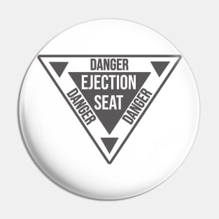 Ejection Seat Danger  Triangle Military Warning Fighter Jet Aircraft Distressed Pin