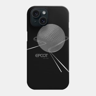 EPCOT Spaceship Earth Grayscale Simplified Shirt Design - for Front Phone Case