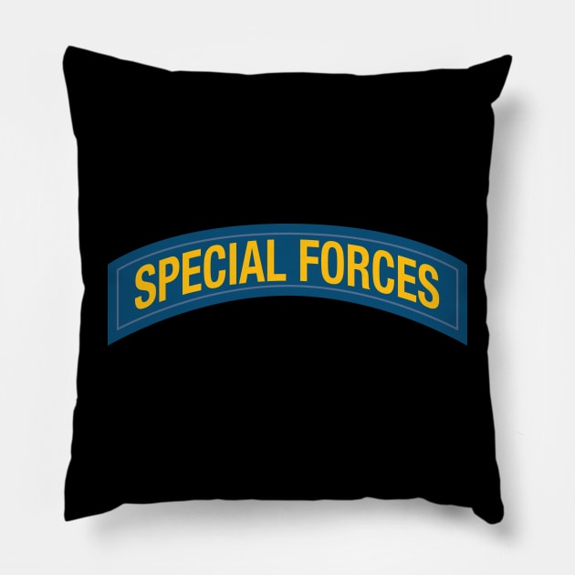 US Army Special Forces Group Ribbon  De Oppresso Liber SFG - Gift for Veterans Day 4th of July or Patriotic Memorial Day Pillow by Oscar N Sims