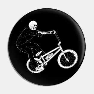 Skeleton Riding BMX Bike Pin