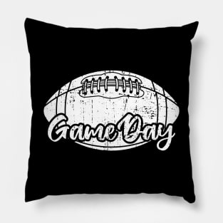 Football Game Day Grunge Vintage Design Pillow