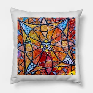 Stained Glass Mandala 20-40-28 Pillow