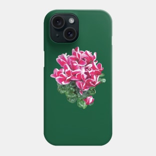 Cyclamen - Magenta And White Cyclamen Phone Case