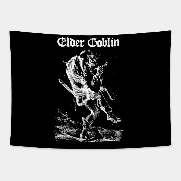 Elder Goblin - For the Glory of Blackholm White Tapestry by Serpent’s Sword Records