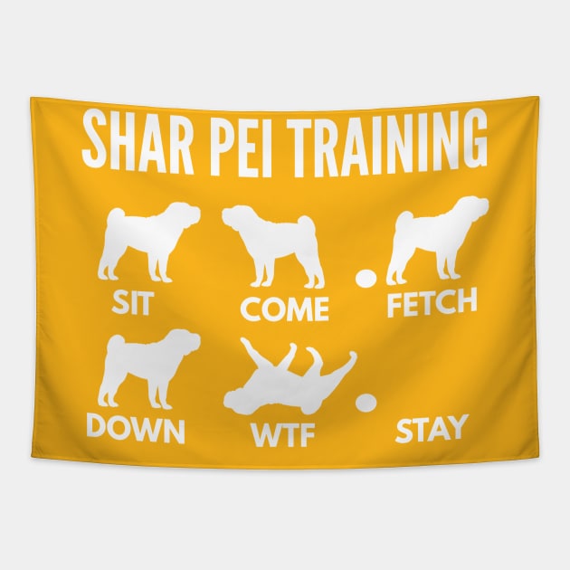 Shar Pei Training Shar Pei Tricks Tapestry by DoggyStyles