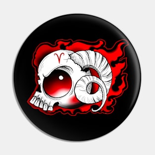 Aries skull Pin