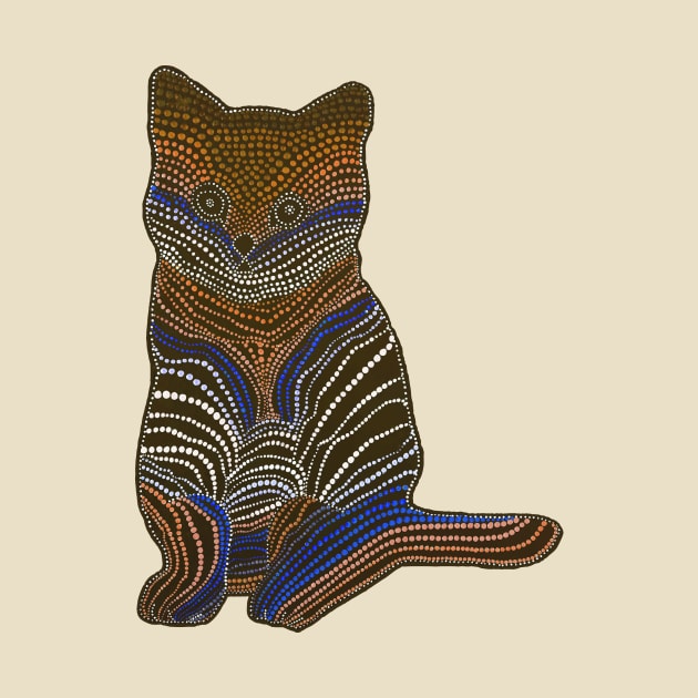 Meow - Orange & Blue by Amy Diener