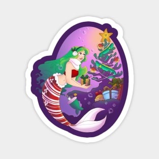 Mermaid Christmas Magnet