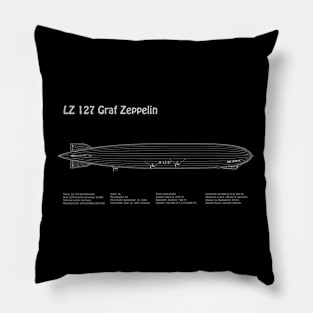 LZ 127 Graf Zeppelin Airship - PDpng Pillow