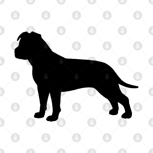 American Staffordshire Terrier AmStaff Silhouette by Coffee Squirrel