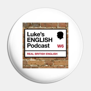 Luke's English Podcast big logo Pin