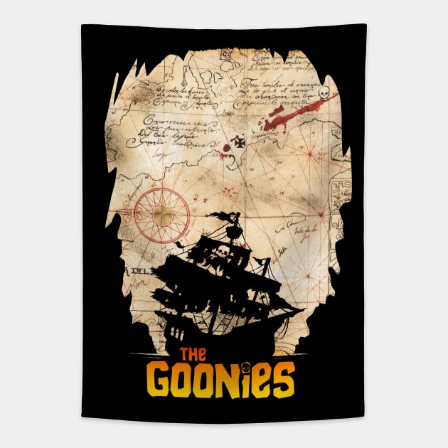 The Goonies - Pirate Ship Tapestry by Buff Geeks Art