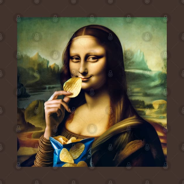Mona Lisa Potato Chip Delight: National Potato Chip Day by Edd Paint Something