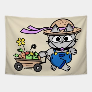 Gardening Cat Tapestry