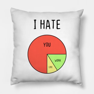 Best Friend Funny Hate People Life Joke Gift Maths Love Pillow