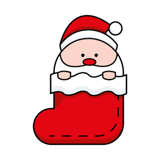 Santa in a stocking T-Shirt