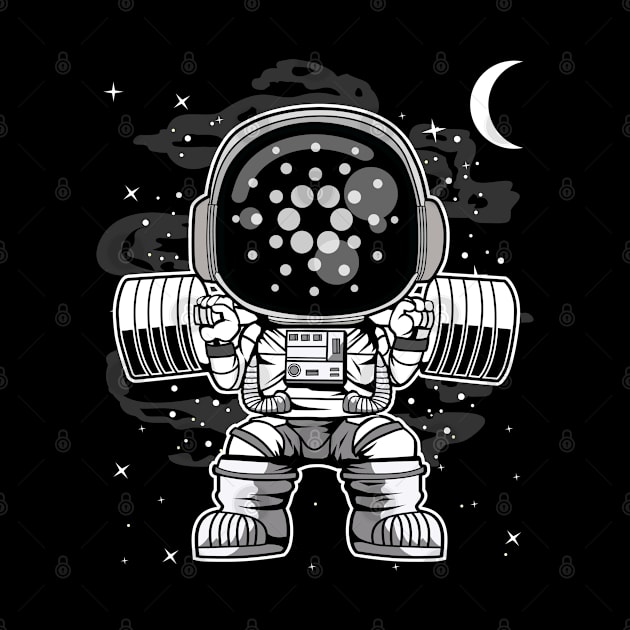 Astronaut Lifting Cardano ADA Coin To The Moon Crypto Token Cryptocurrency Blockchain Wallet Birthday Gift For Men Women Kids by Thingking About