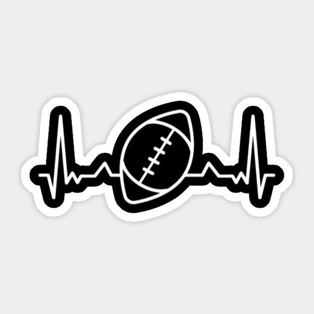 American Football Heartbeat - American Football - Sticker